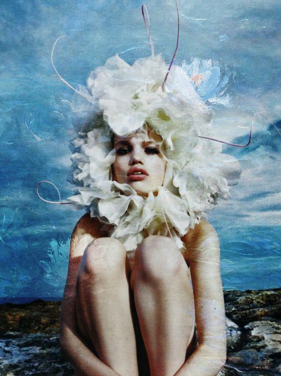 Daphne Groeneveld by M. Sorrenti for Vogue Paris x Monet’s Water Lilies