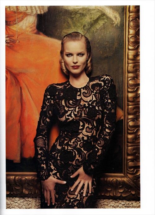 Vogue Paris November 2008 Photographer M. Sorrenti Style by Emmanuelle Alt Models- Eva Herzigova
